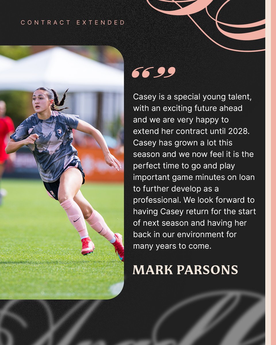 weareangelcity's tweet image. #AngelCityFC has signed 18-year-old forward Casey Phair to a new three-year contract through 2028. As part of Phair’s development pathway, she will subsequently be loaned to Djurgårdens IF in Sweden until December 2025.
Read more here: angelcity.com/acfc-post/case…