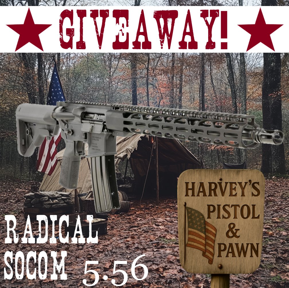 harveyspistols's tweet image. This week's giveaway is a Radical FR16 SOCOM 5.56! Please follow, repost, and like to enter! We depend upon you to help us spread the word of our page, promotions, sales, and wonderful geopolitical ideals!! Please help us do that and keep proving to me that these giveaways are…