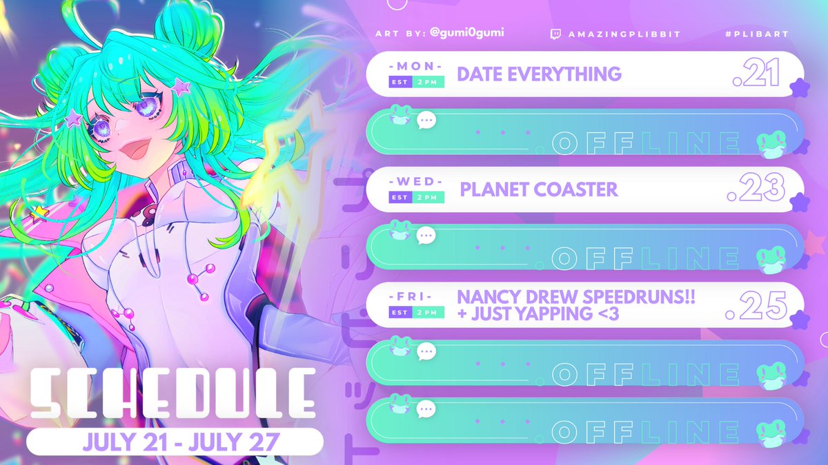 AmazingPlibbit's tweet image. . Λβ¦ β π¦π§π₯πππ π¦πππππ¨ππ β β¦ Λ .
LET'S RAISE MONEY FOR CHAIRITY FROGGGIES!!! πΈ reminder that THIS SATURDAY i'm speedrunning for the
@NDSpeedathon !! come out an show your support, drew crew!! π
γ twitch.tv/amazingplibbit | #plibliveγ