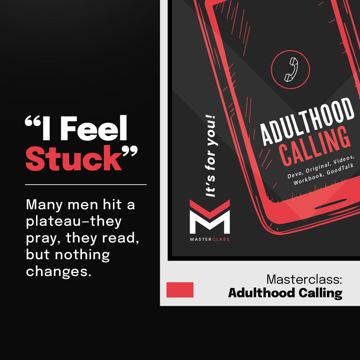 Many men hit a plateau—they pray, they read, but nothing changes.
📖 Try Adulthood Calling - a guide to help men move from spiritual boyhood to maturity with clear, biblical steps. uncommen.org/product/adulth… 
🔓 Want tools for every stage of life? uncommen.org/membership