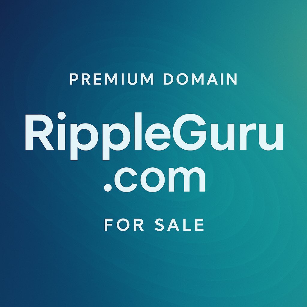 Premium domain RippleGuru.com for sale! Perfect for XRP, Ripple, &amp; crypto experts. Unlock its potential in the booming blockchain space. DM me to grab this gem! #XRP #Ripple #Crypto #DomainForSale #sedo #Afternic #Godaddy #domain_market #domainsforsale
