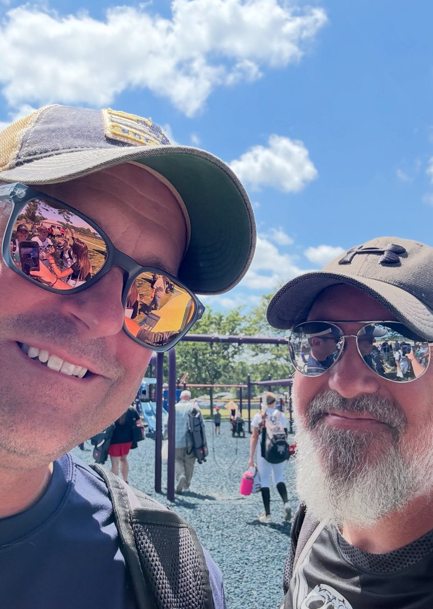 CoachScibelli's tweet image. Sunglass battle on the recruiting trail: Shiniest lenses win!

Think I won this one. 

Sad that the summer recruiting season is ending!!! Looking forward to watching more amazing players this fall. 

Good luck to everyone at nationals!
