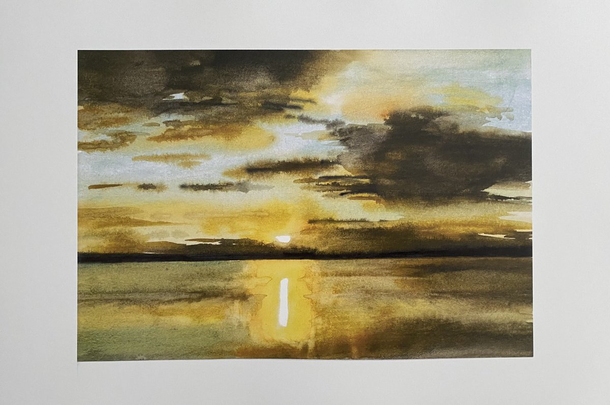 swpaintings's tweet photo. New print.
#pugetsound #watercolorprint #watersky #watercolorartwork #watercolorartist #seattleartist #watercolorlandscape #sunsetpainting #eveningsky #artworkforsale #landscapepaintings https://t.co/Ep4shDn2XK