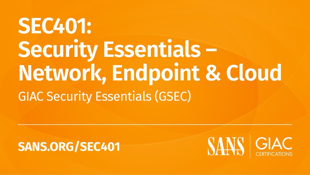 new_2_cyber's tweet photo. #SEC401 focuses on providing essential information security skills &amp; techniques needed to protect &amp; secure an organization's critical information &amp; technology assets. Try the course preview: https://t.co/AAFQt4Fno4
#New2Cyber #Cybersecurity https://t.co/t9HH285Oal