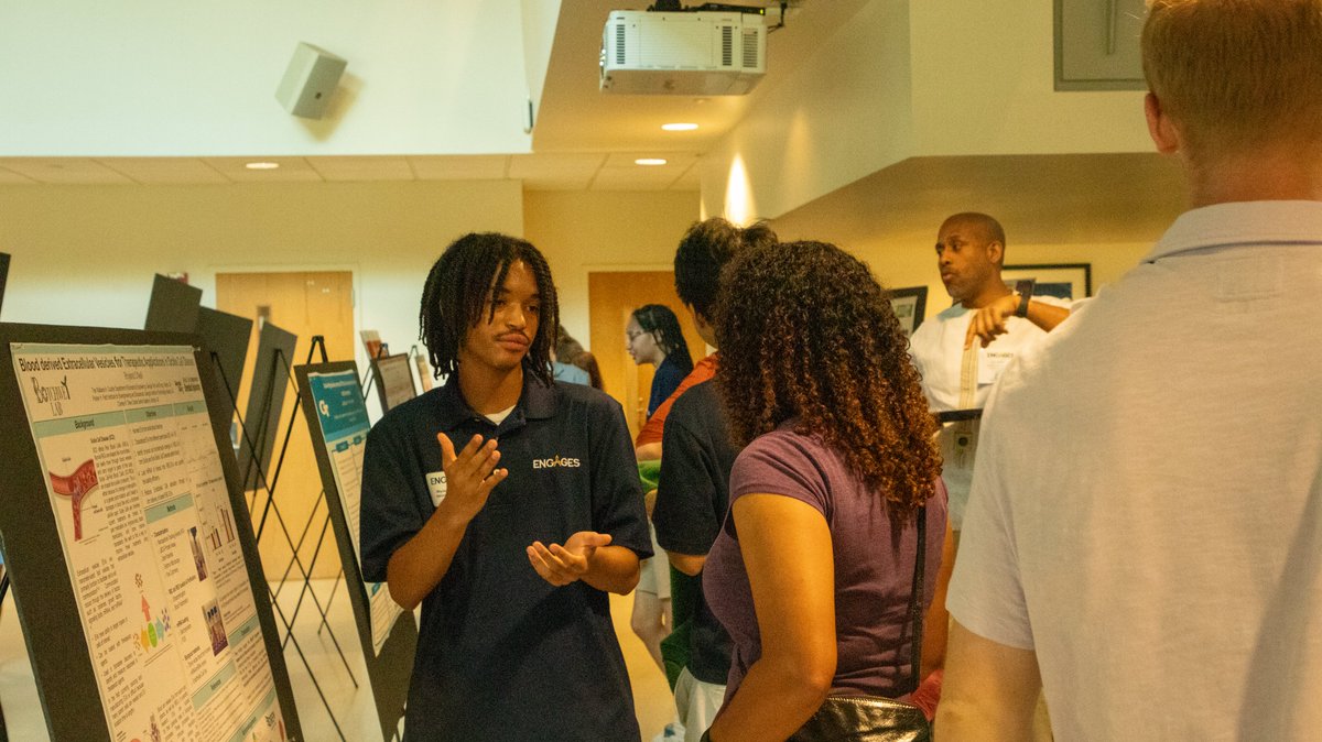 ibbgatech's tweet image. Project ENGAGES held its 2025 Summer Symposium on Friday! The scholars gave an oral presentation discussing their current and future research, followed by a poster session. We are so proud of them and their accomplishments! 👏🏻
