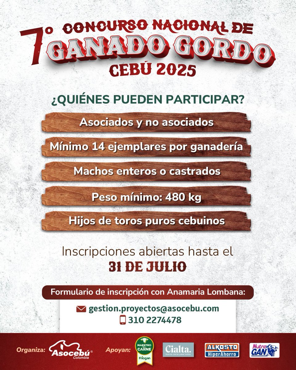 💪🏼 La excelencia en carne cebúina vuelve a ser protagonista 🐂

El Concurso Nacional de Ganado Gordo no solo es un reto de peso, es el resultado del esfuerzo, la genética y el compromiso de nuestras ganaderías.
.

#Razascebuinas #ganaderiacolombiana #Asocebú #genetica #cebuinos