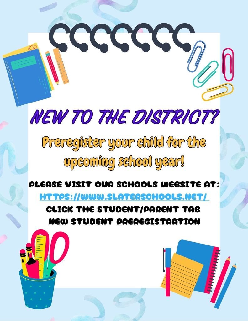 New to the District? Preregister your student(s) for the 2025-2026 school year.