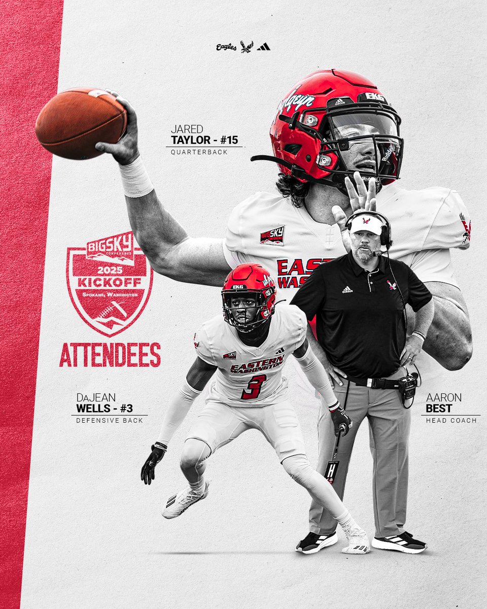 EWU Football ๐ (@ewufootball) on Twitter photo The Eags are up and ready for Big Sky Media Day at <a href="/NorthernQuest/">Northern Quest</a>! Tune in live for <a href="/CoachBestEWU/">Coach Aaron Best</a>, <a href="/dajeanwells3/">Dajean</a> and <a href="/Jaredtaylorrr/">Jared Taylor</a>!
<a href="/SWXLocalSports/">SWX Local Sports</a> โก๏ธ 10:34 a.m. PT
ESPN+ โก๏ธ 12:49 p.m.
#GoEags #EKG The Eags are up and ready for Big Sky Media Day at <a href="/NorthernQuest/">Northern Quest</a>! Tune in live for <a href="/CoachBestEWU/">Coach Aaron Best</a>, <a href="/dajeanwells3/">Dajean</a> and <a href="/Jaredtaylorrr/">Jared Taylor</a>!
<a href="/SWXLocalSports/">SWX Local Sports</a> โก๏ธ 10:34 a.m. PT
ESPN+ โก๏ธ 12:49 p.m.
#GoEags #EKG