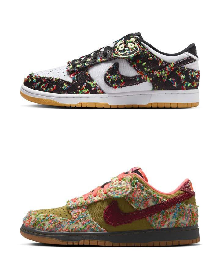 LaceLounge's tweet image. Nike&apos;s bringing back the blind box heat 👀🐼

The “Panda-monium” Dunk Low collection drops this August, you won’t know which pair you got ‘til you open the box 🔥
Are you feeling lucky? 🧧 
#NikeDunk #PandaMonium #SNKRS