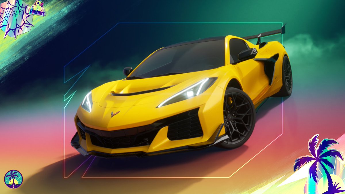 HYPEX's tweet image. NEW FREE REWARDS STARTING TOMORROW:
• 3x Sprays
• 1x Emoticon, 1 Banner
• 1x Wrap & 1x Pickaxe
• Chevrolet Corvette ZR1 Bundle
• “The Zephyr Song” Jam Track (Red Hot Chili Peppers)