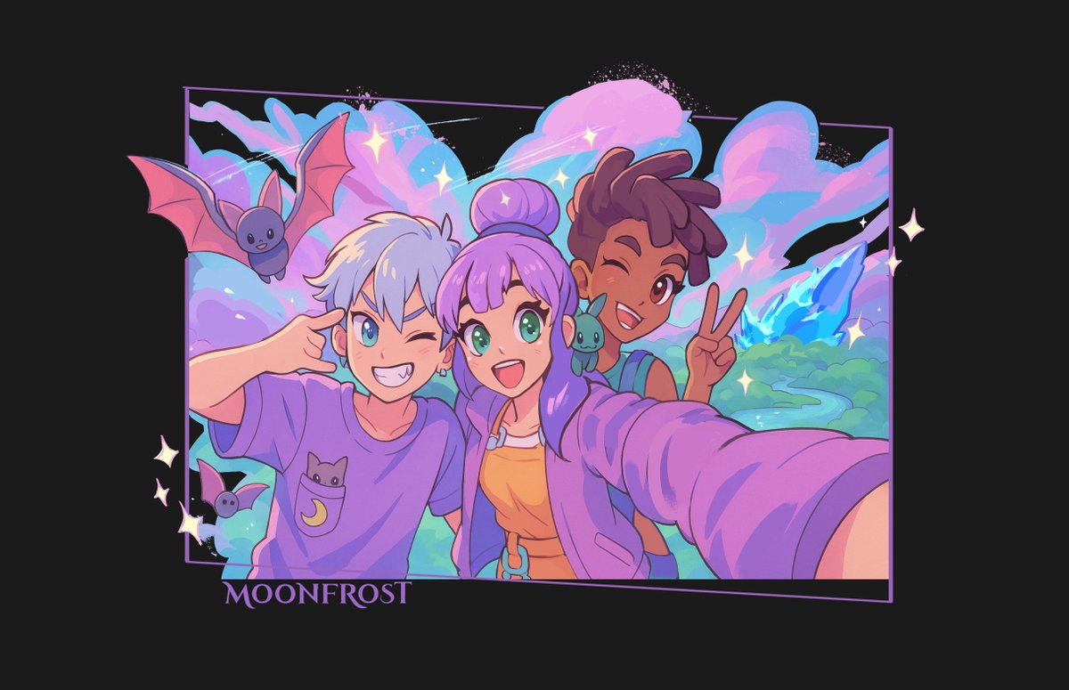 We've had so much love for our game <a href="/MoonfrostGame/">Moonfrost</a>  it makes my heart is so happy 💜
So I spent some time making a new design so we can have cute tees and hoodies to celebrate!

Go grab some merch here and send me pics!!!
teepublic.com/user/moonfrost…