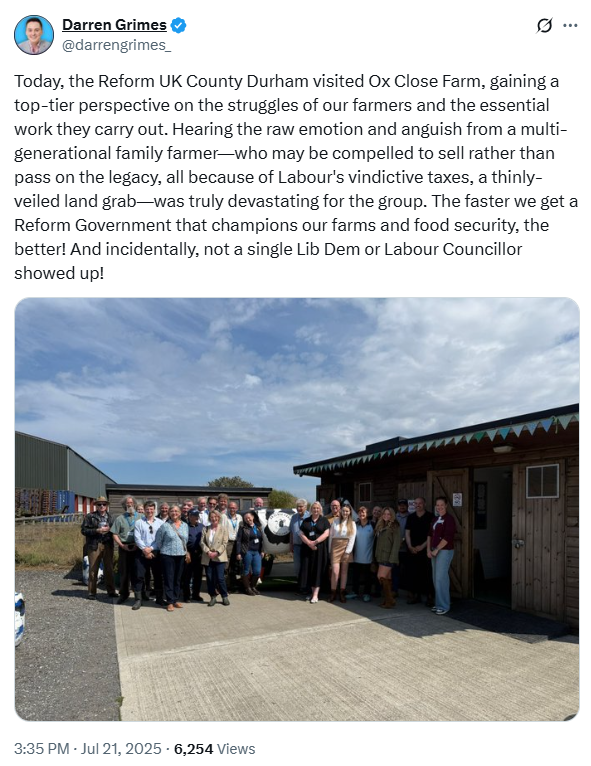LevellingDown's tweet image. 1. How many Reform councillors does it take to do one site visit?
2. Does this mean Reform given up on their 'don't kill cash' campaign?
And those questions go to: @ZiaYusufUK @ReformDurham @reformexposed @Nigel_Farage
