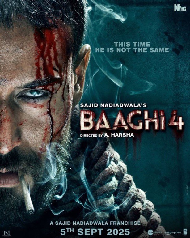 CharchaExpress's tweet photo. 🚨 Reports suggest the teaser of #Baaghi4 — starring #TigerShroff & #SonamBajwa — will roar into theatres with #War2 on 14th August! 💥🔥

Get ready for double the action, double the adrenaline! 🎬💣

#BaaghiReturns #TigerIsBack #ActionReloaded #BollywoodBuzz #YRFSpyUniverse #War2Teaser #Baaghi4Teaser