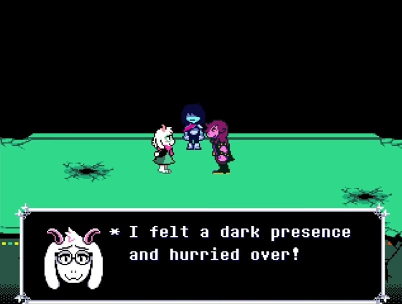 DINOSAURIA666's tweet image. why does ralsei not go the shelter and tell kris and susie the code and what's actually going on there