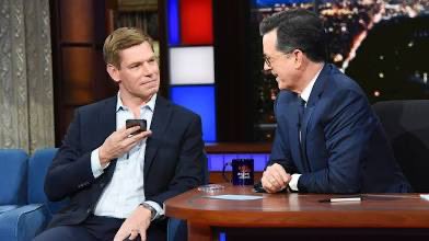 SethBarronNYC's tweet image. If you google “Colbert” and any random Dem politician you get a pic of them at his desk