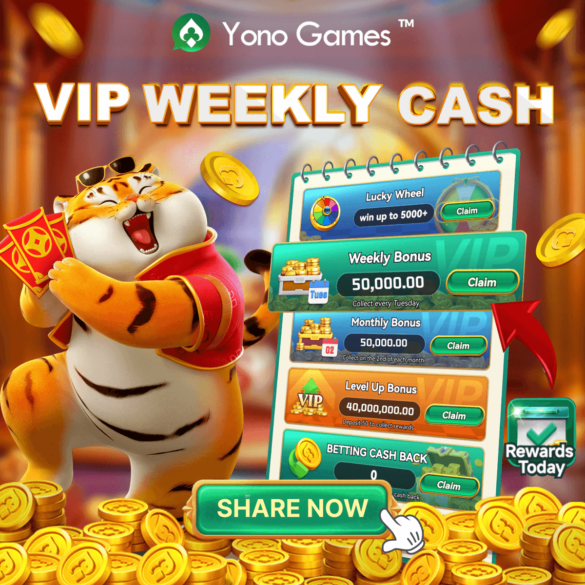 YonoGamesOff's tweet photo. BIG REWARD COMING EVERY TUESDAY
1
VIP WEEKLY BONUS
2
DEPOSIT EXTRA CASH 3%
3
DAILY MYSTERY CASH
4
GAMES FREE SPIN VOUCHER
5
DAILY PROMO CODE CASH
6
DEPOSIT VOUCHER UP TO 10% EXTRA

Yono Games,you only need one games App,play safe and win big.

https://t.co/KrlytvCCYH
https://t.co/1T24roEPtR

#yonogames #yonogame #uonogames #uonogame @YonoGamesOff
