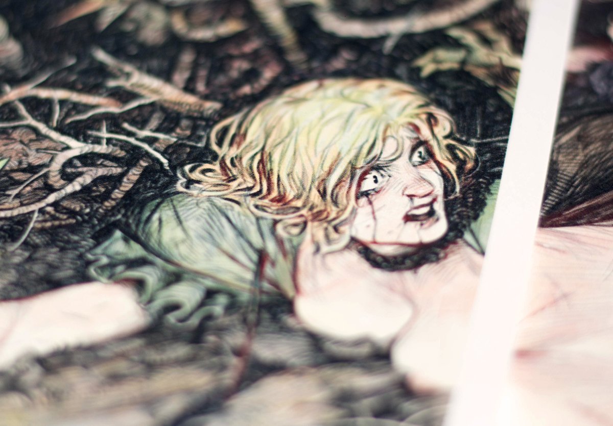 Here's another extra page I did for The Goblin Den book, this one shows the party being dragged to the goblin cave entrance, the poor things didn't stand a chance =/