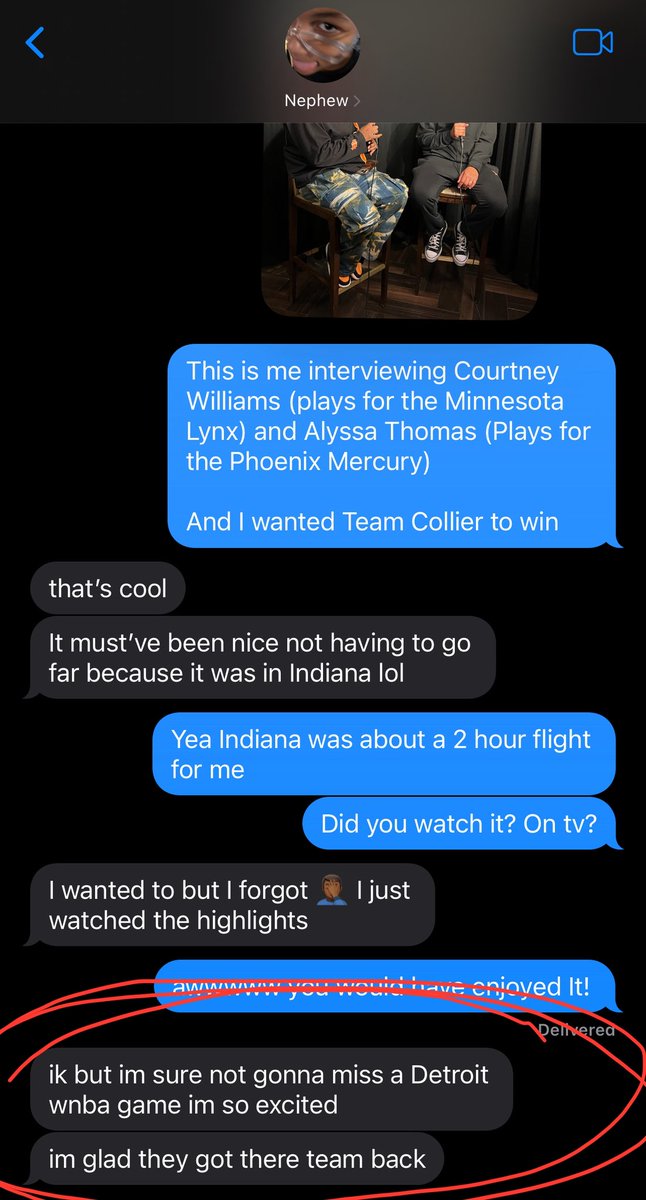 SheKnowsSports's tweet image. Highlight of my day: talking to my 13 year old nephew about the WNBA. He’s such a fan and I love his excitement for the Detroit expansion.