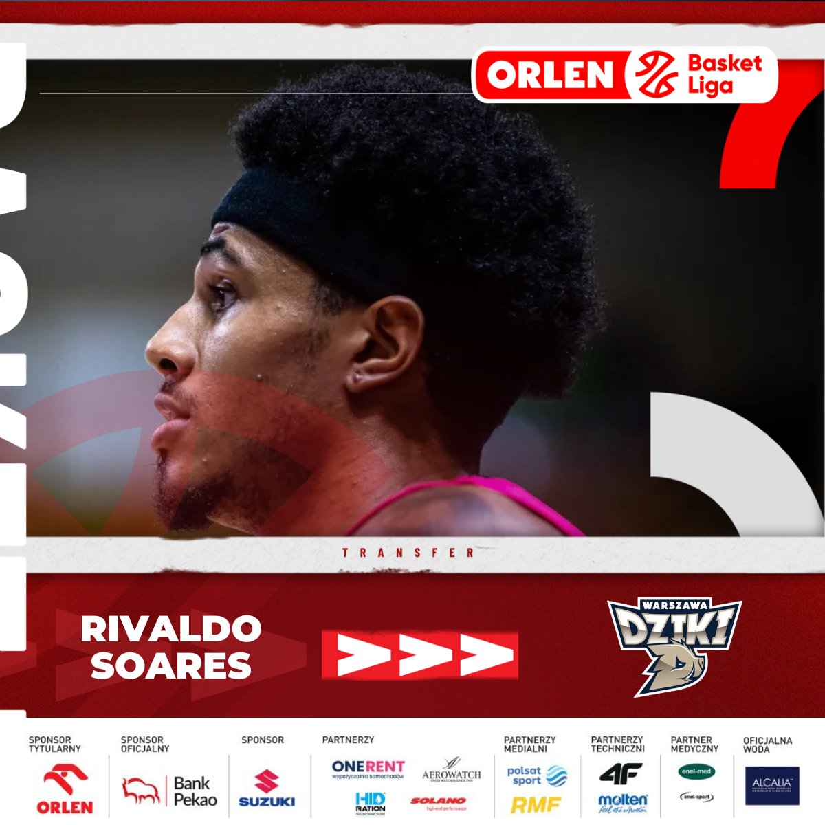 PLKpl's tweet image. 🆕 Rivaldo Soares dołącza do @dzikiwarszawa
#ORLENBasketLiga #PLKPL @GrupaORLEN
fot. FIBA