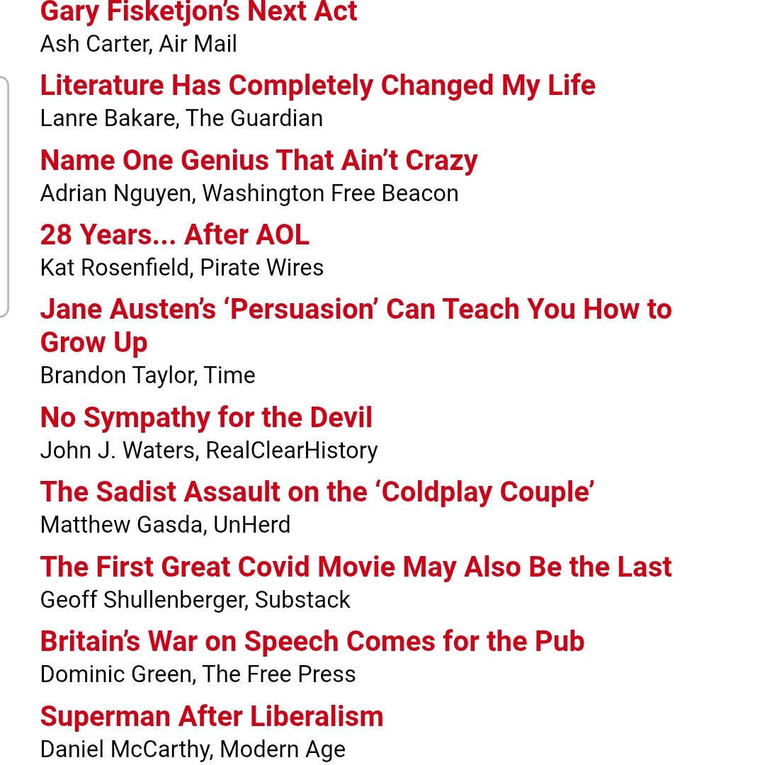 RealClearBooks's tweet image. realclearbooks.com
Monday reads: @katrosenfield for @PirateWires, @blgtylr for @TIME, @JohnJWaters1 for @RealClearHistry, @FOMO_sacer for @unherd, @DrDominicGreen for @TheFP, @ToryAnarchist for @ModAgeJournal, and many others.