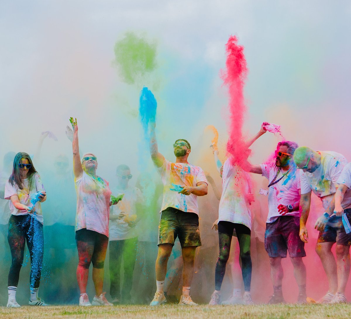 KirkHallamCA's tweet photo. Who knew raising money for @UKTSA would be so colourful and so fun?! 

#colourrun #Ilkeston #community #kirkhallam 

@Sport_England
@ilkestonlife
#KHCA https://t.co/0fPUcrlioy