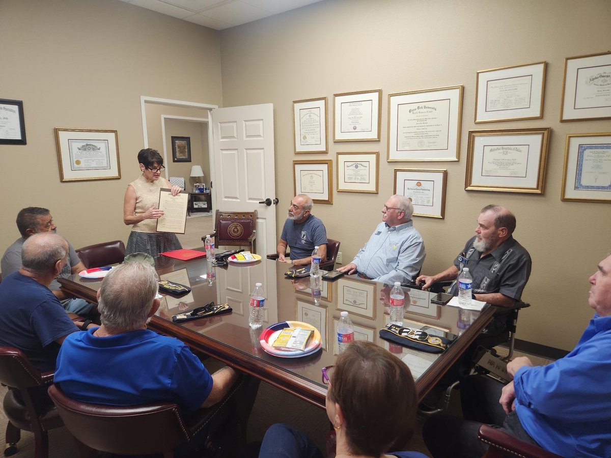 DonnaCampbellTX's tweet image. I had the privilege of presenting a Texas Senate Resolution to the Doug Herrle Chapter 61 of the Disabled American Veterans of Seguin. The resolution honored the life and legacy of Brigadier General James Henry Doty Jr., a decorated veteran and former chapter commander who served…