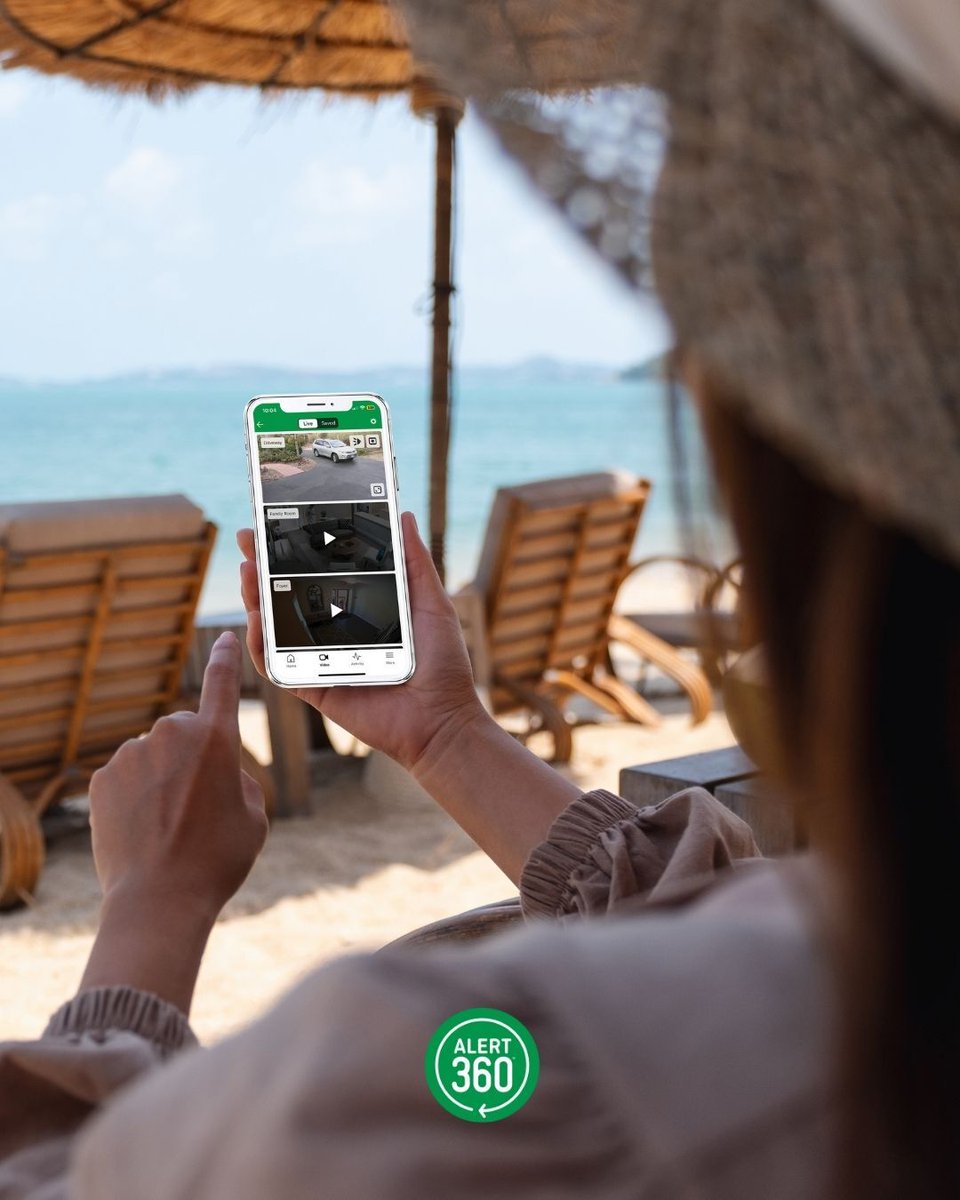 Alert360USA's tweet image. Surf’s Up, Safety’s In 
Feel at ease while you’re away this summer. With Alert 360 smart devices—like video doorbells, cameras, and door locks—you can check in on your home anytime, anywhere. Vacation mode = peace of mind.

#Alert360 #SmartHomeSecurity