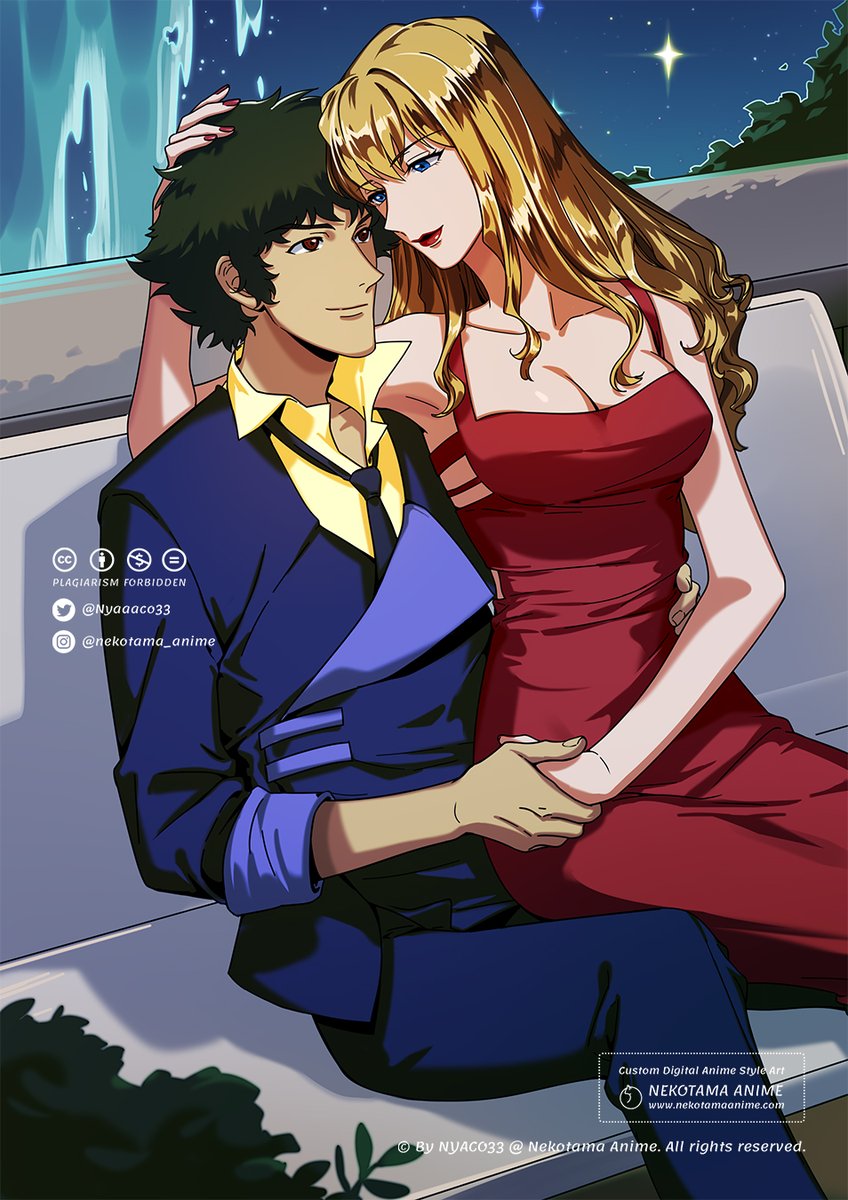#Spike x #Julia 
#スパイク #CowboyBebop 
#commissionopen #animecommission