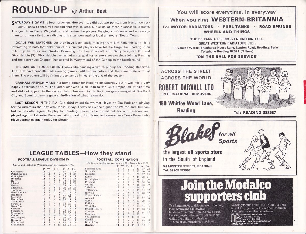 HertsRoyal's tweet image. Arthur Best tells us that as #readingfc played Slough Town in this FA Cup tie in November 1973, we had just signed an amateur striker from Walton &amp;amp; Hersham called Robin Friday, wonder if he turned out to be any good, perhaps similar incoming this week @TheTilehurstEnd @cribsie