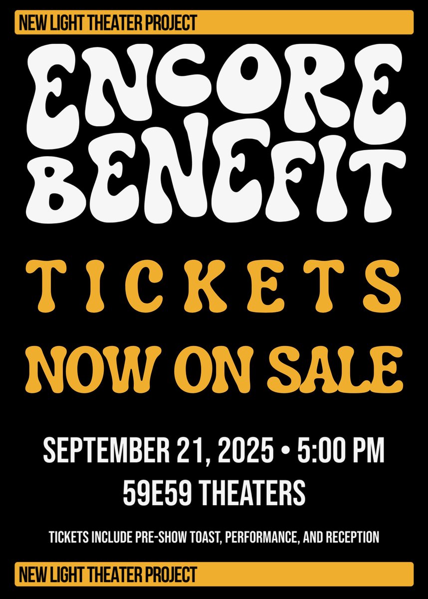 New Light Encore Benefit - TICKETS GOING FAST! - mailchi.mp/97dc8f990fc5/a…