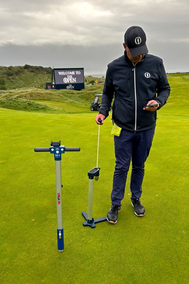 USGAGrnSection's tweet image. During the 153rd Open at Royal Portrush, the R&A Sustainable Agronomy Team used both the GS3 ball and the new USGA Moisture Meter on the greens to help accurately inform agronomy decision-making to aid course setup.