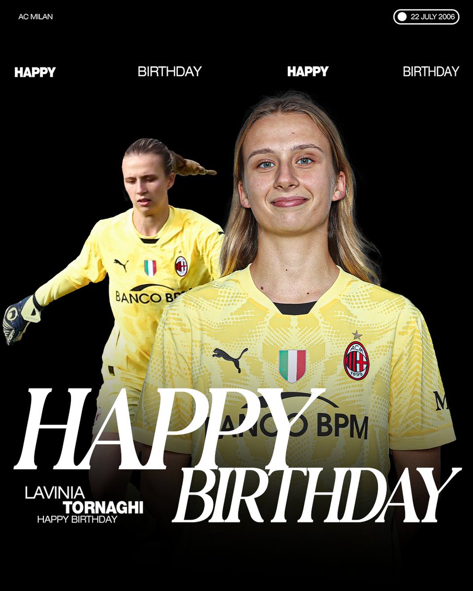 acmilan's tweet image. Rossonero birthday incoming 🔴⚫️🥳
Best wishes to you, Lavinia!
#FollowTheRossonere