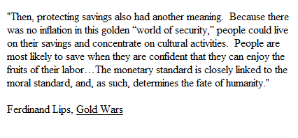 <a href="/cliftonaduncan/">Clifton Duncan</a> Love this take from an advocate of hard money.  A constantly depreciating currency undermines savings and this then consumes the time available for non-economic concerns.  A huge victim of this - culture.