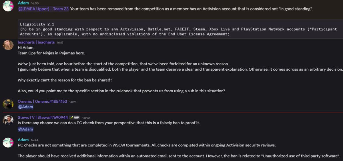 ItsHapa's tweet image. 🚨 BREAKING: Warzone competitor @SStewo_ has been permanently banned for cheating and his team removed from competition.
The same Stewo (invited by NitroLuke🤔go figure🤷♂️)
who won my $1,000 tournament🤦♂️was found using unauthorized tools and manipulating game data.
This…