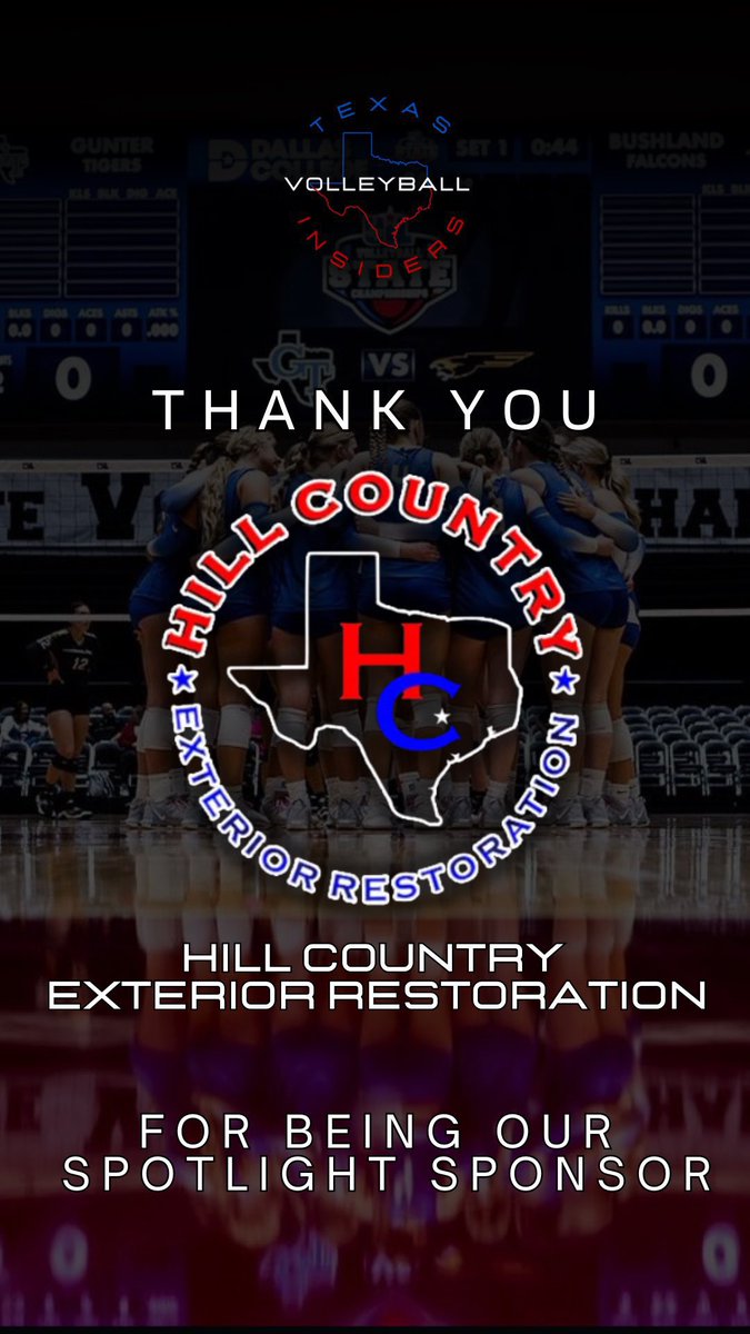 texasvbi's tweet image. Texas Volleyball Insiders would like to thank our Spotlight Sponsor, Hill Country Exterior Restoration, for their support in helping us grow our platform providing additional exposure to our well-deserved female athletes. Only the best!!