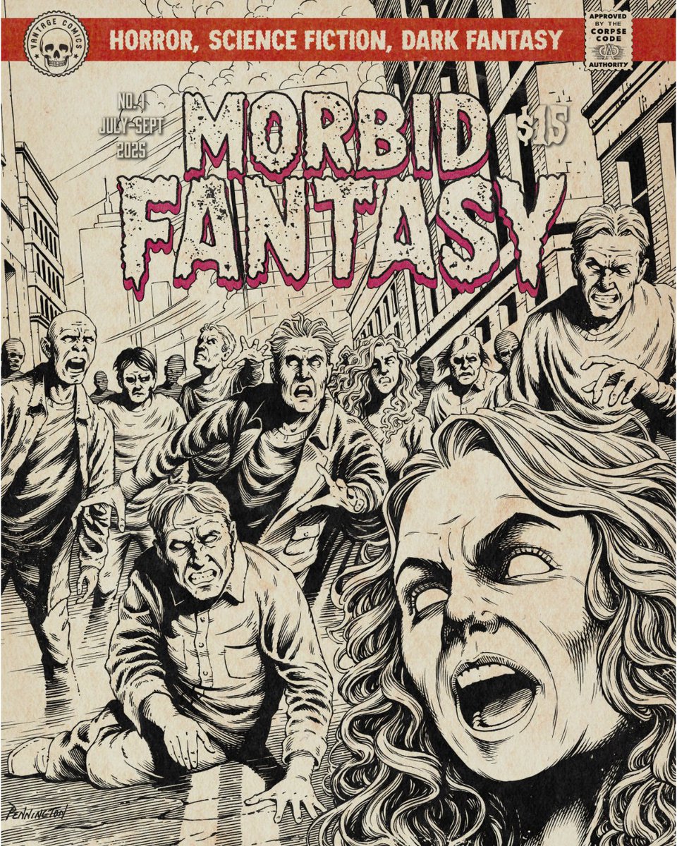 rlblackink's tweet image. 🕷️ MORBID FANTASY is LIVE on Kickstarter!
A new horror comic magazine inspired by Tales from the Crypt & Creepy—featuring stories by R.L. Black, Gigi Murakami, & Adrien Delp.
👁️ Plus: ALT Cover by The Creep from Six Feet Deep
📅 Back it now: bit.ly/3FutoMK #HorrorFam