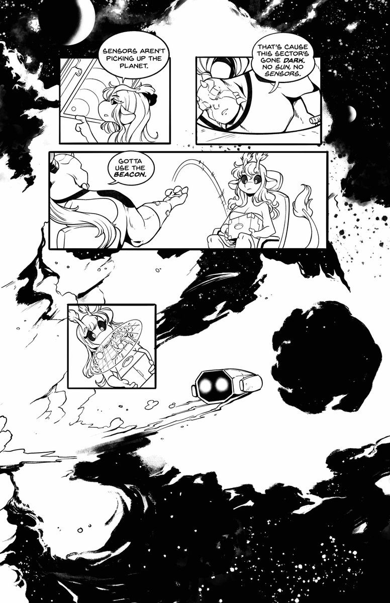 ParapsychComic's tweet image. Another progress example. This time showing how color can make a page go from great to Godly. Also, I really, really like this page. I show people it all the time cause it's so good... I have a problem.
Art: @jamilsart
Colors: instagram.com/zoso97/?hl=it
#Process #IndieComics #Space