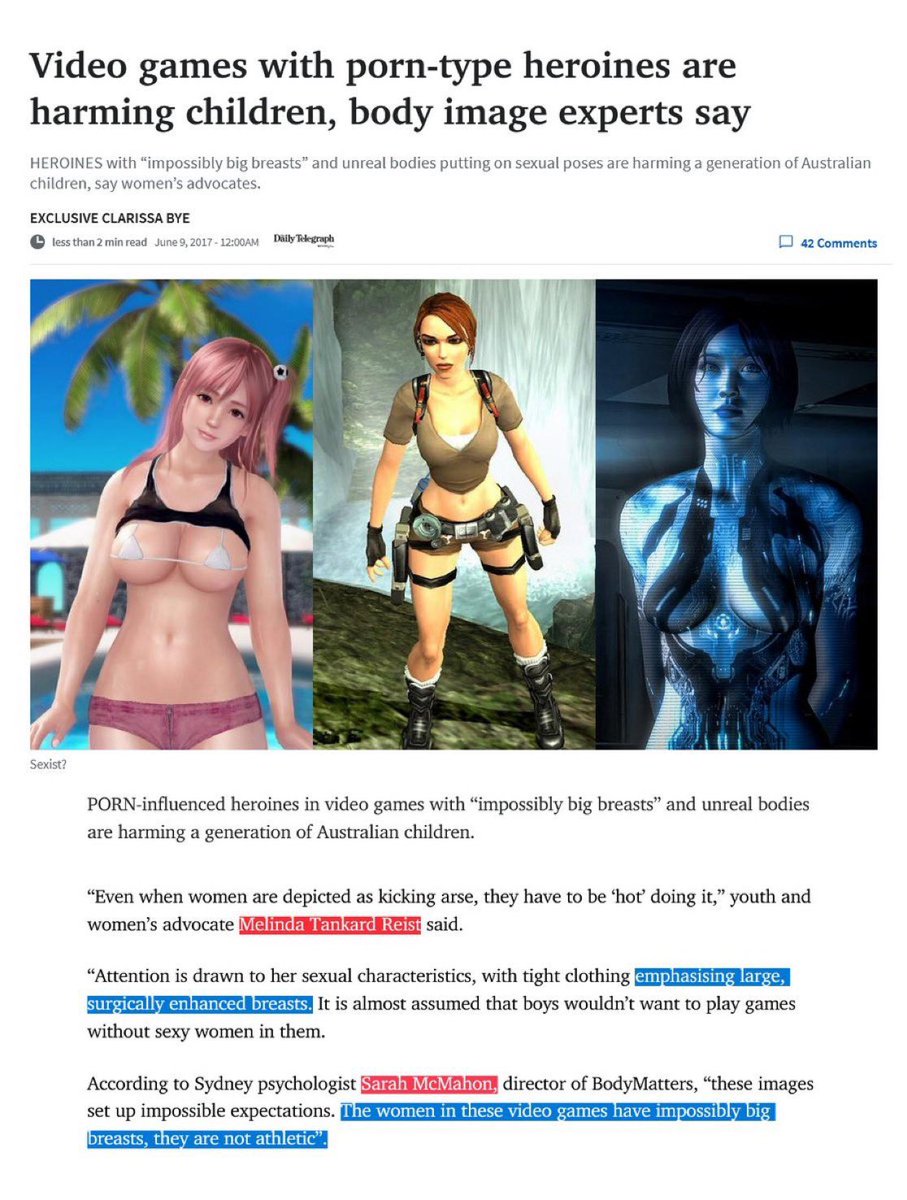 Grummz's tweet image. Collective Shout believes big boobs don’t exist and want to ban games with them.
Are they gonna have a cup size limit? Will they go after bra manufactures next for selling anything above a C cup?
This isn’t just about porn. They always get a foot in that way, then it just leads…