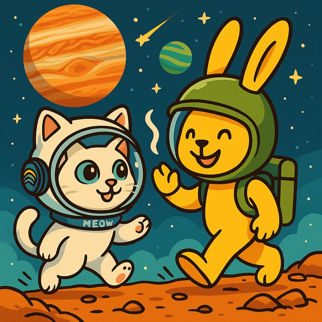 WiloWw69_eth's tweet photo. Big thanks to @weremeow for liking our post ๐ฐโจ
The Rabbit Army is just getting started and weโre here to stay ๐ฅ
$RABBIT ๐ค @jup_studio
Together, we explore the Jupiter Studio adventure ๐๐
#Solana #JupiterStudio #RabbitArmy https://t.co/ZgvX50r5Am