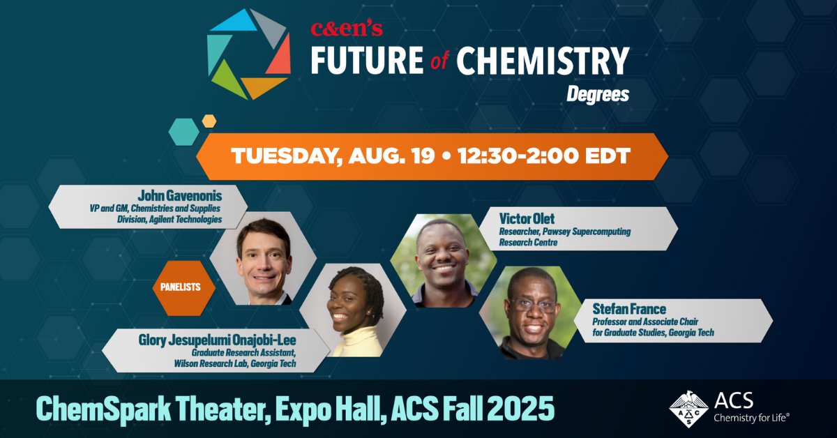 cenmag's tweet image. What skills should chemistry students graduate with in 2025? Join us at #ACSFall2025 for a panel exploring the future of #chemistry education, featuring perspectives from academia and industry.
RSVP here: connect.discoveracs.org/ACS-Fall-2025-…