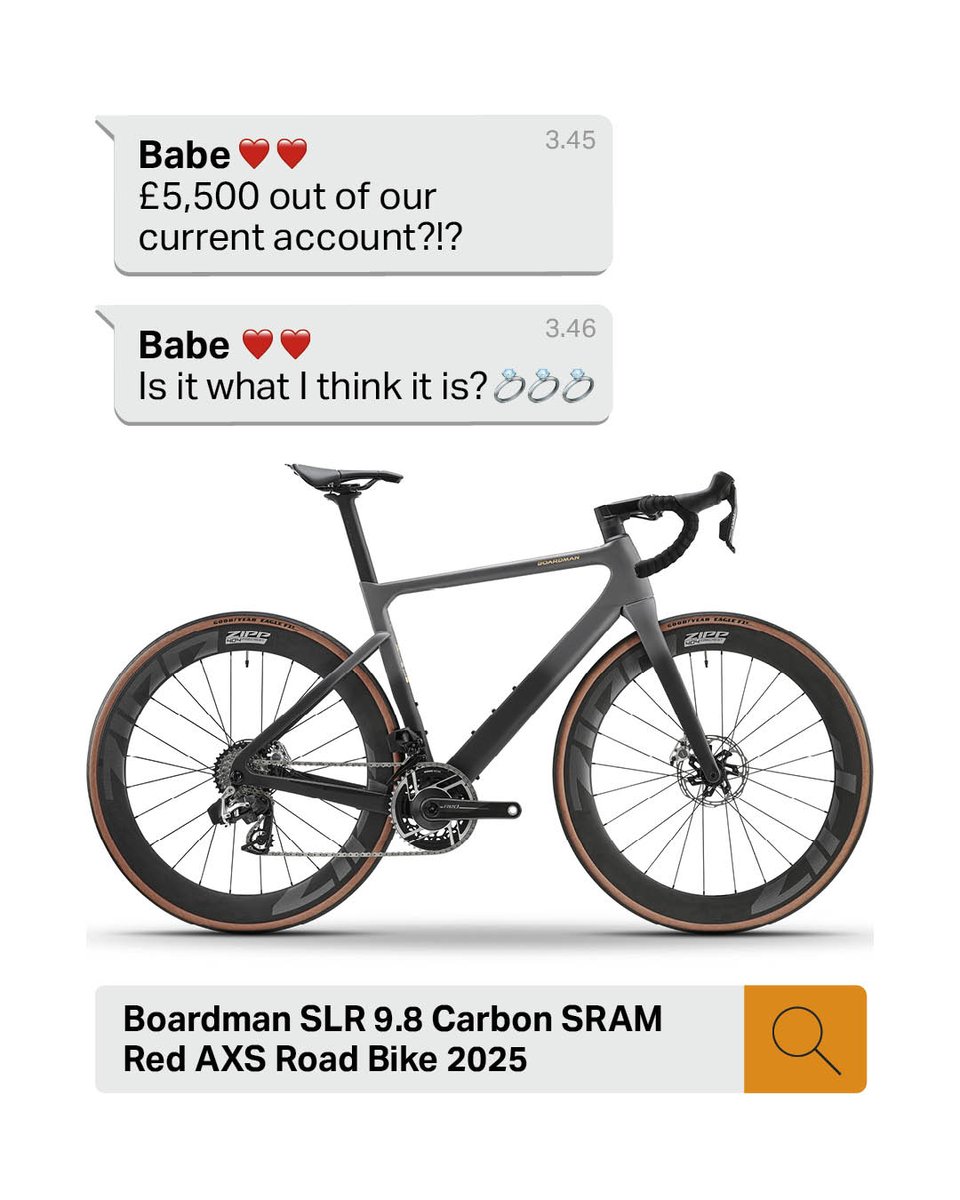 Halfords_uk's tweet image. When she’s thinking proposal💍… But you’re thinking precision gear shifts 🚴♂️
#cycling #roadbike #boardman #halfords