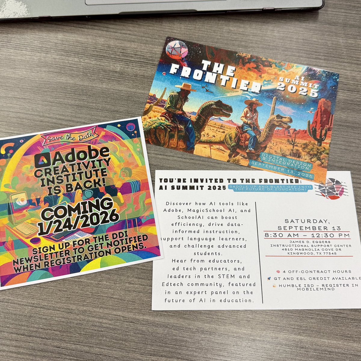 MsFuller_HMS's tweet image. ๐จ Save the Dates! ๐จ
๐ก AI Summit 2025: Sept 13 | 8:30 AM - 12:30 PM
๐ง Adobe Creativity Institute: Jan 24, 2026
Both are gonna be ๐ฅ for educators ready to innovate, inspire, and integrate tech into learning.
#AdobeEdu #AISummit2025 #EdTech @HumbleISD @HumbleISD_DDI