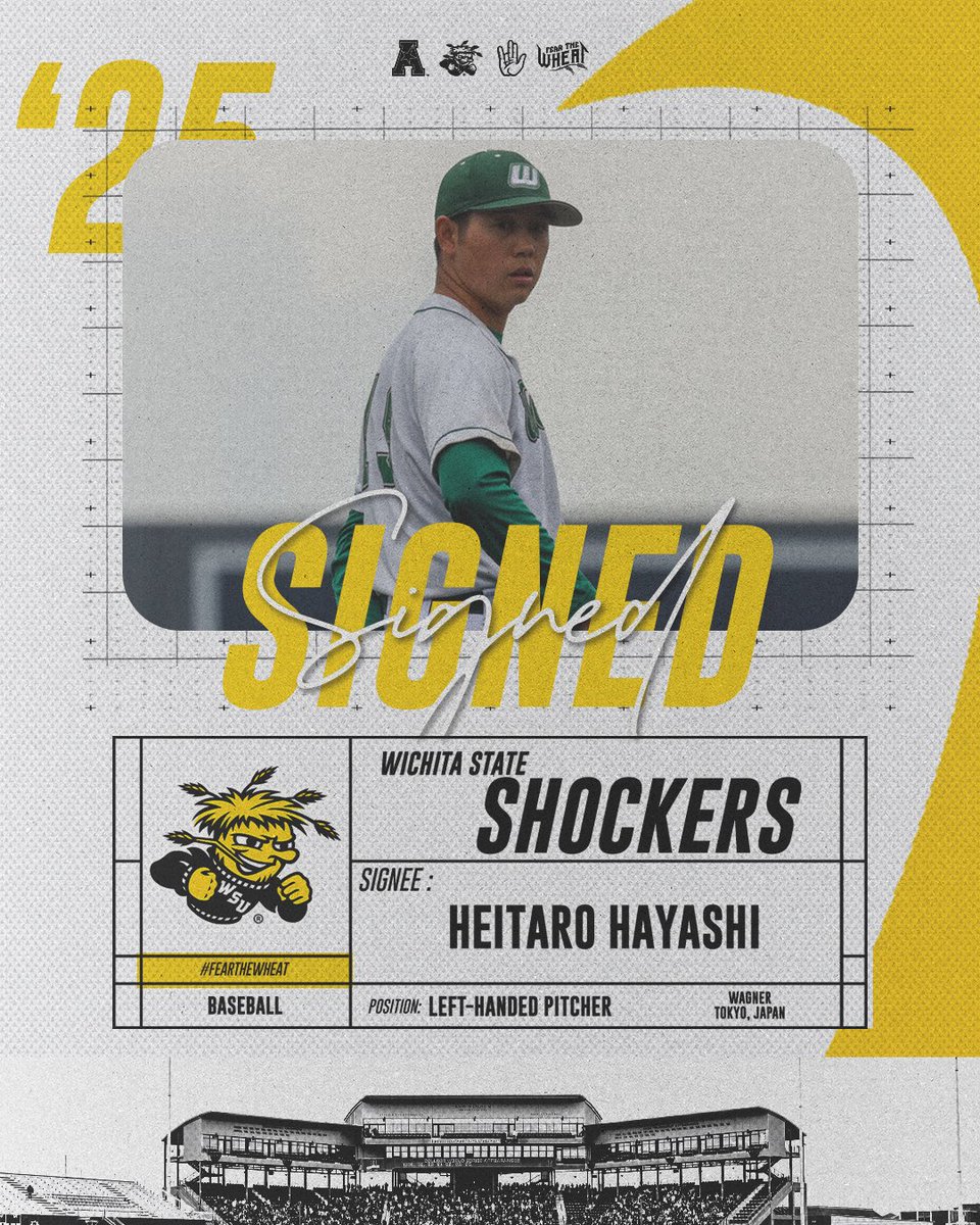 GoShockersBSB's tweet image. The lefty from the Land of the Rising Sun 🇯🇵
We've signed Japanese southpaw and Wagner transfer @hey_hayashi
#FearTheWheat 🌾
