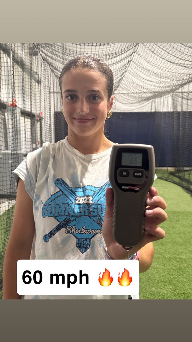 🔥 Hitting 60mph consistently at my last pitching lesson! Training hard and throwing harder!! 💪🥎