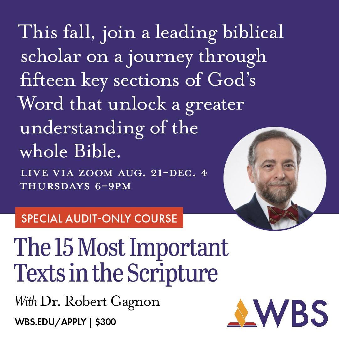RobertAJGagnon1's tweet image. Friends, just one month away: Sign up at wbs.edu/15-texts/ to audit and explore with me what are arguably (you are more than welcome to argue) the 15 most important texts of the Bible and why. Starts on Aug 21. No required reading, no quizzes or exams, no papers: Learning…