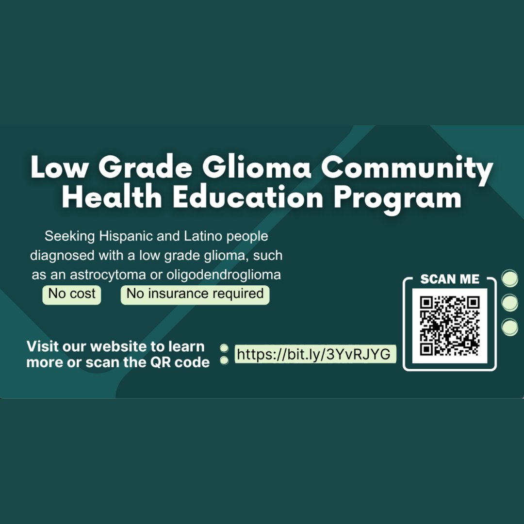 a_e_heffernan's tweet image. Help us spread the word! Our partners at the University of Colorado are testing a new virtual health education program for Hispanic and Latino people with LGG. Details below.
Complete the pre-screening survey here: bit.ly/3YvRJYG
Questions: optimum.eou@cuanschutz.edu