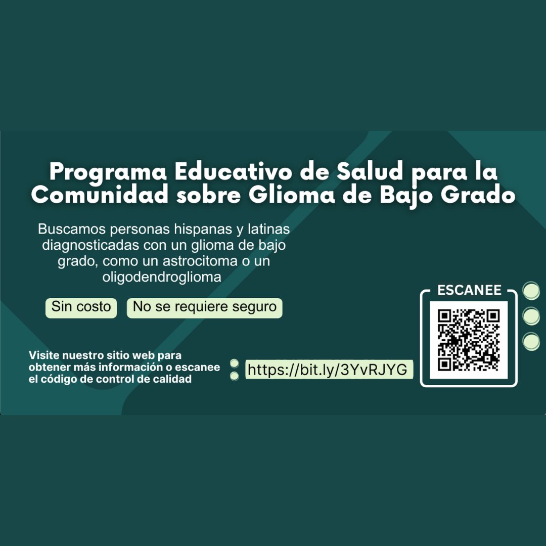 a_e_heffernan's tweet image. Help us spread the word! Our partners at the University of Colorado are testing a new virtual health education program for Hispanic and Latino people with LGG. Details below.
Complete the pre-screening survey here: bit.ly/3YvRJYG
Questions: optimum.eou@cuanschutz.edu