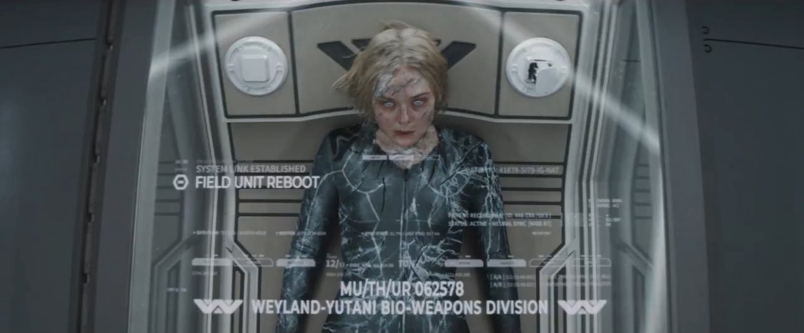Alien_Theory's tweet image. If there had been any previous doubt about Weyland-Yutani being involved in Predator: Badlands, we can see clearly now.