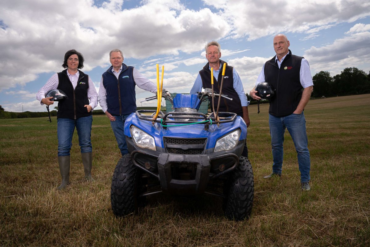 NFUtweets's tweet image. We've joined up with the UK farming unions to promote safe use of ATVs, this @yellowwelliesuk #FarmSafetyWeek
Find our top tips & advice👉ow.ly/YKIN50WsMHX
@farmsafetywales @NFUCymru @NFUStweets @UFUHQ
#RideSmartFarmSafe #Take5StayAlive