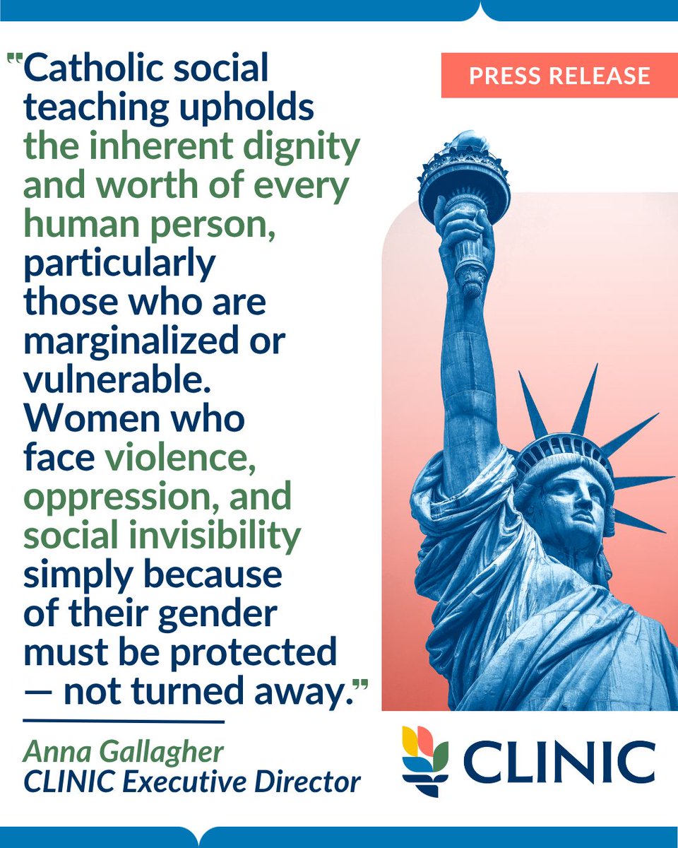 cliniclegal's tweet image. #PressRelease CLINIC Condemns Decision Restricting Asylum Protections for Women Fleeing Gender-Based Persecution
Read the full statement here: cliniclegal.org/press-releases…
